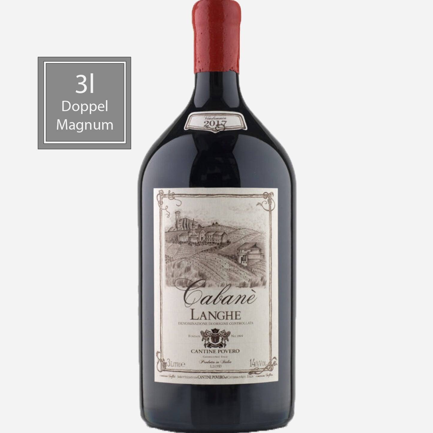 Povero - Langhe Rosso ''Cabanè'' 2020 DOC 3L Doppelmagnum