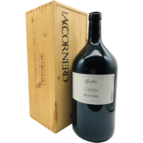 Accornero - Giulin Barbera del Monferrato 2018 DOC (3 Liter - Doppelmagnum) inkl. Holzkiste